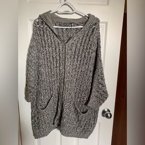 Free People hooded zip sweater.